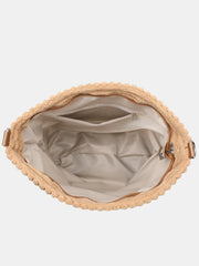Corduroy Solid Color Crossbody Bag with Removable Strap OutfitFlow