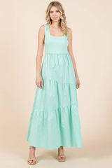Mittoshop Mix Media Square Neck Maxi Dress OutfitFlow