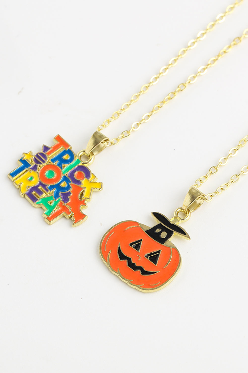 Two-Piece Halloween Theme Necklace Set OutfitFlow