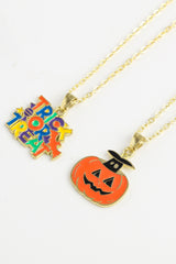 Two-Piece Halloween Theme Necklace Set OutfitFlow