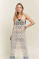 ADORA Crochet Cover-Up Tunic Top OutfitFlow