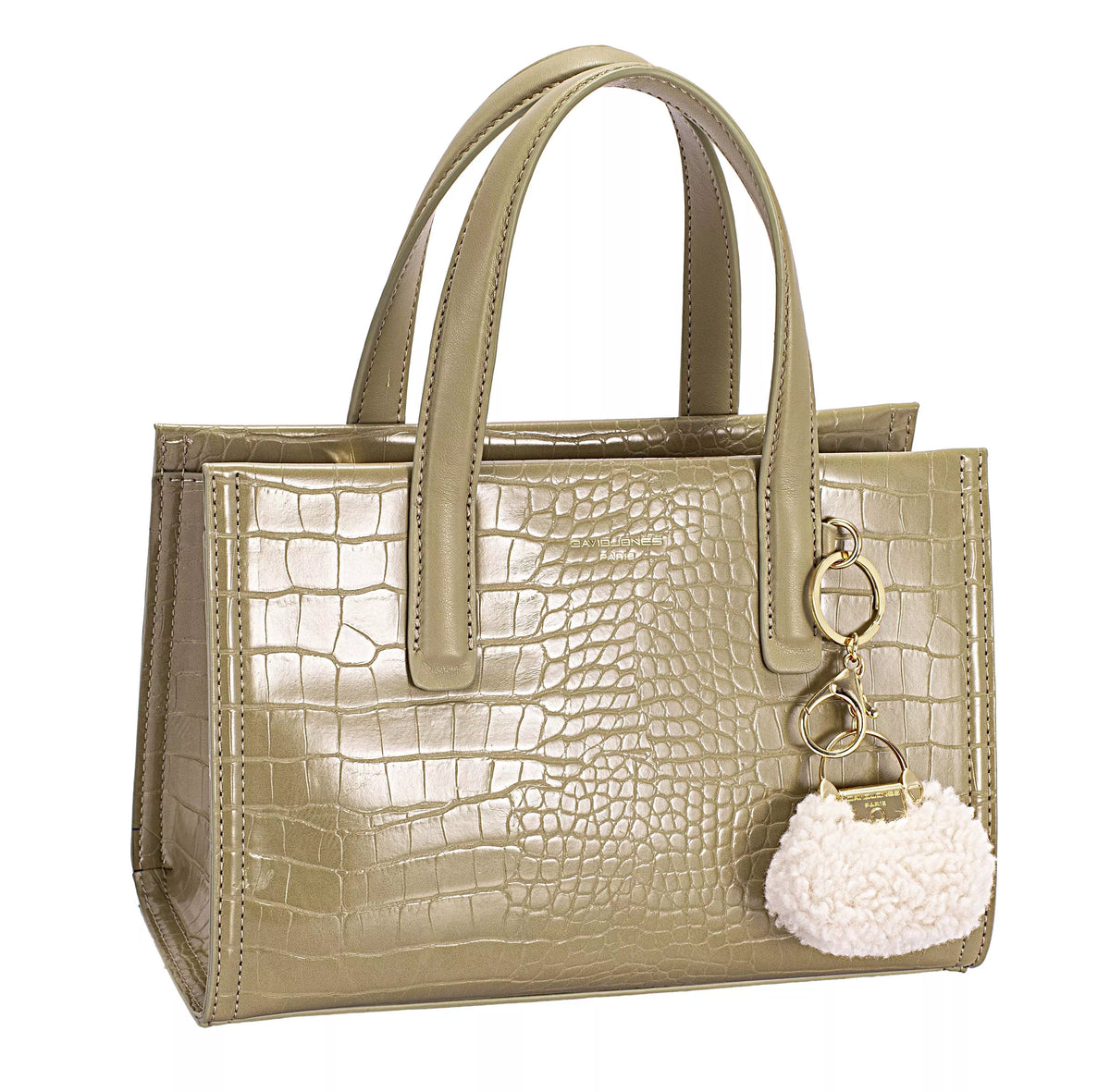 David Jones Crocodile Pattern Handbag OLIVE BRANCH One Size Trendsi