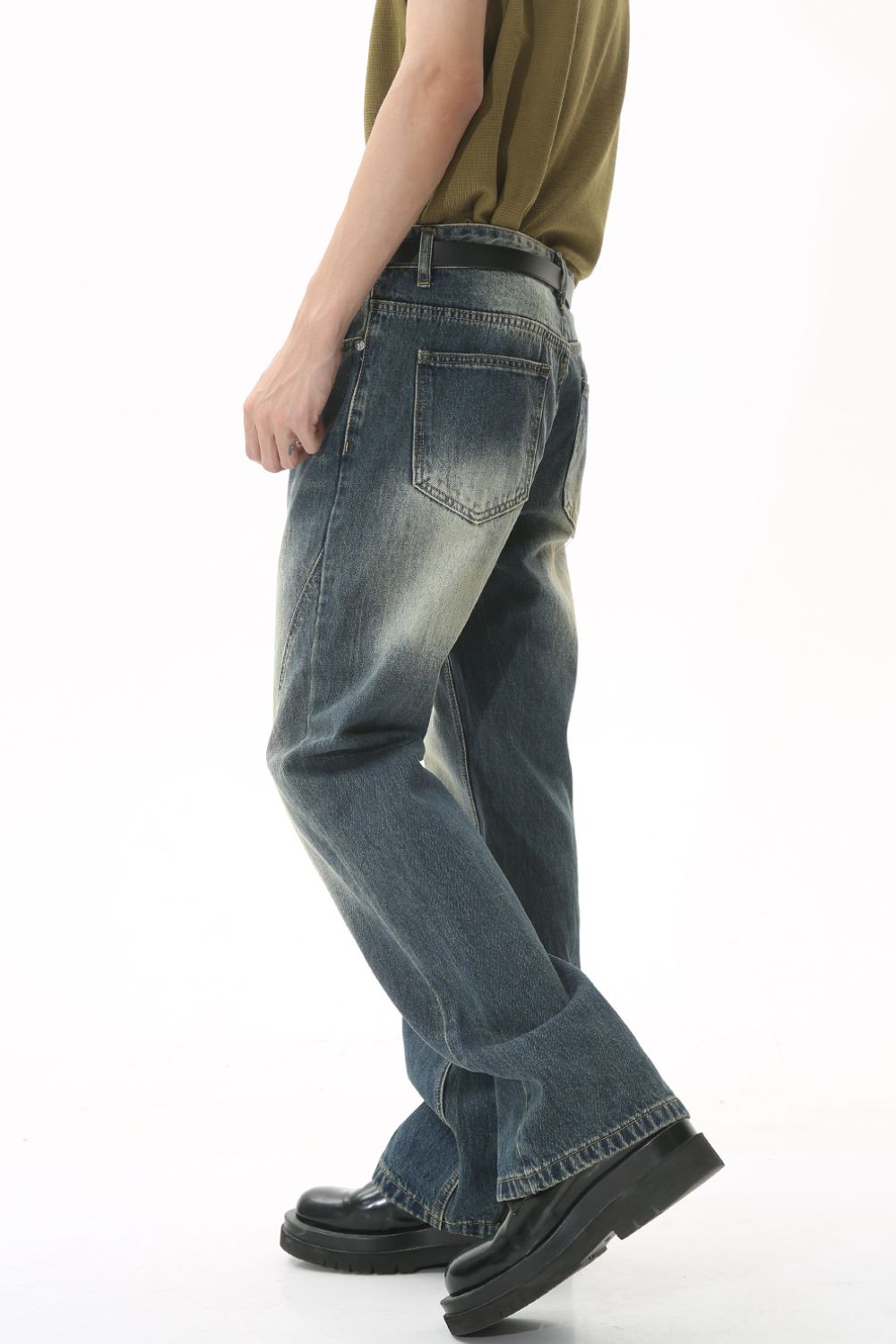 Decorative Seam Jeans with Pockets OutfitFlow