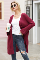 Open Front Long Sleeve Cardigan