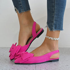 Point Toe Flats Slip-Ons Hot Pink OutfitFlow
