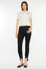 Kancan High Rise Black Ankle Skinny Jeans OutfitFlow