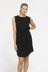 MONO B Versatile Drawstring Waist Tank Dress OutfitFlow