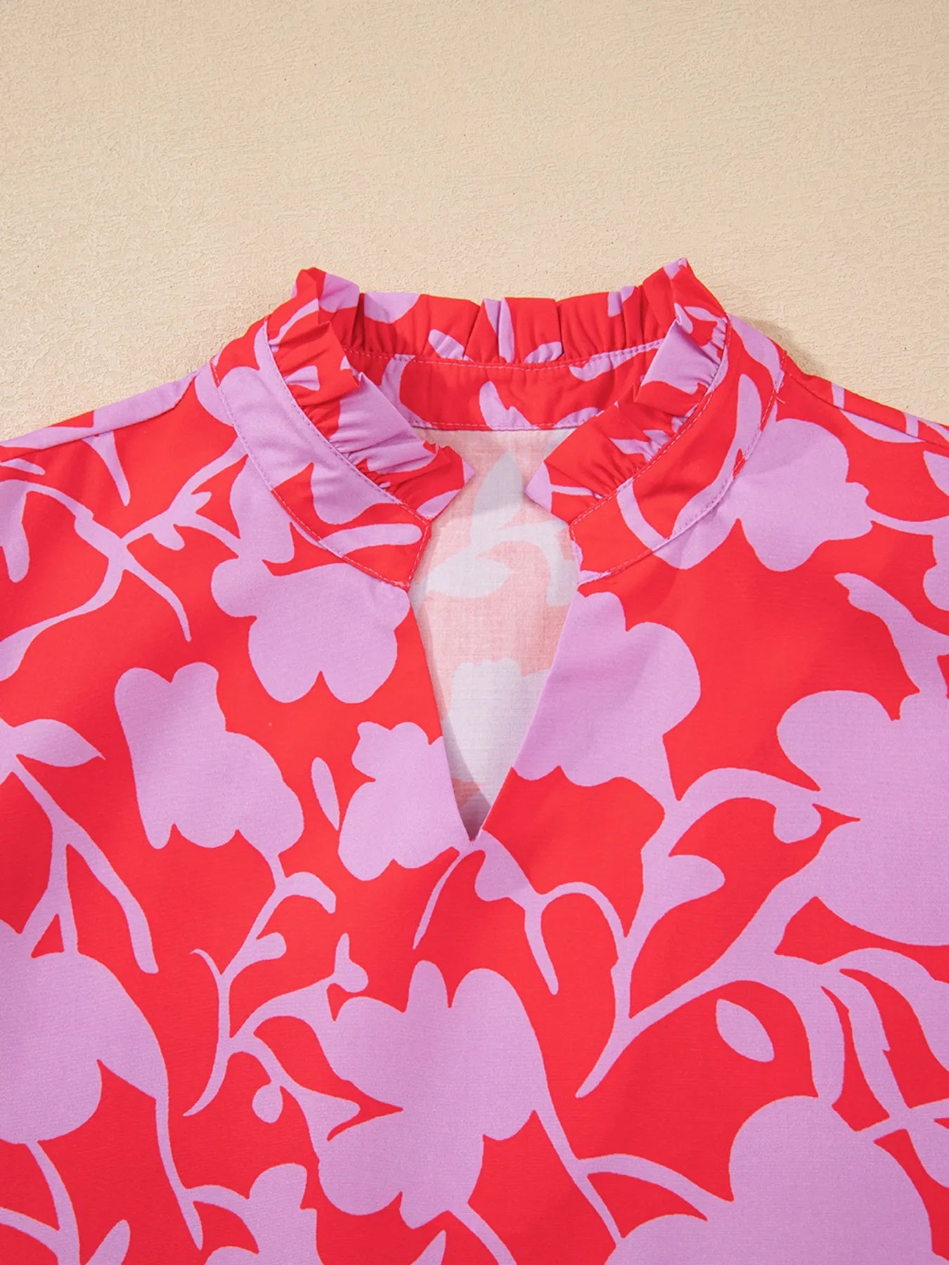 Floral Print Ruffle Hem Shirt Dress OutfitFlow