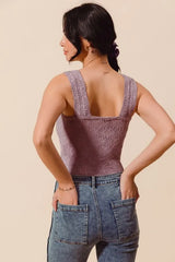 SO ME Floral Jacquard Seamless Tank Top OutfitFlow