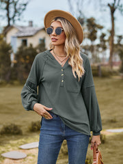 Outfit Flow - Dropped Shoulder Button-Down Hoodie