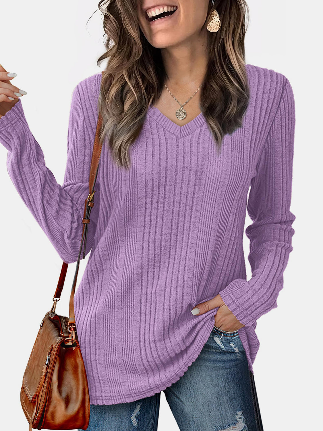 Outfit Flow - V-Neck Long Sleeve T-Shirt