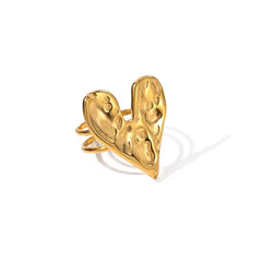 18K Gold-Plated Heart Ring OutfitFlow