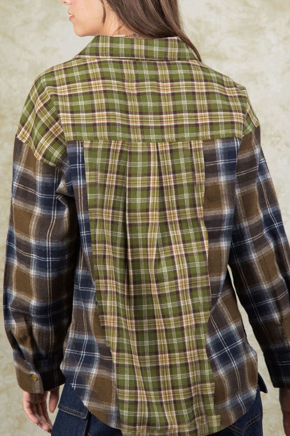 Outfit Flow - Plaid Collared Neck Button Up Long Sleeve Shirt