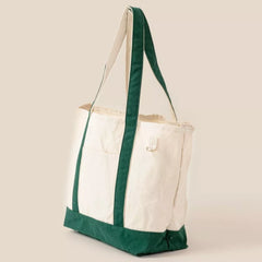 Fame Contrast Trim Tote Bag OutfitFlow