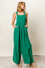 Outfit Flow - BiBi Texture Sleeveless Wide Leg Jumpsuit