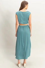 HYFVE Sleeveless Top and Maxi Skirt Set OutfitFlow