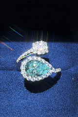 2 Carat Moissanite 925 Sterling Silver Bypass Ring OutfitFlow