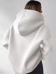 Dropped Shoulder Long Sleeve Sweatshirt OutfitFlow