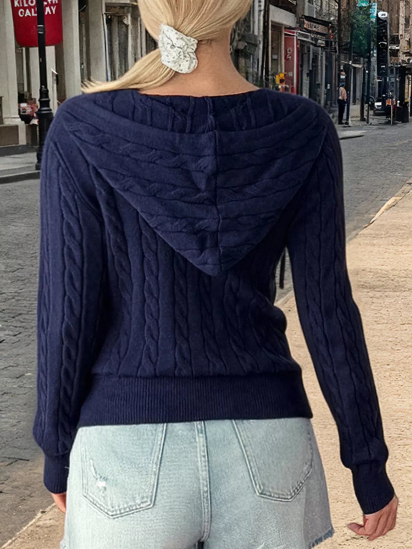 Cozy Cable-Knit Zip-Up Cardigan OutfitFlow