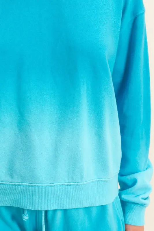 HYFVE Dip Dye Long Sleeve Sweatshirt OutfitFlow