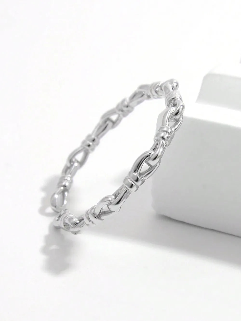 925 Sterling Silver Knot Shape Open Ring OutfitFlow