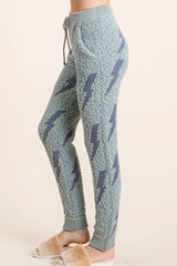 BiBi Cozy Soft Hairy Popcorn Sweater Pants OutfitFlow