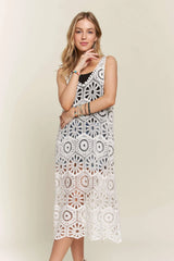 ADORA Crochet Cover-Up Tunic Top OutfitFlow