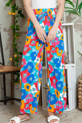 Outfit Flow - Printed Drawstring Wide Leg Pants