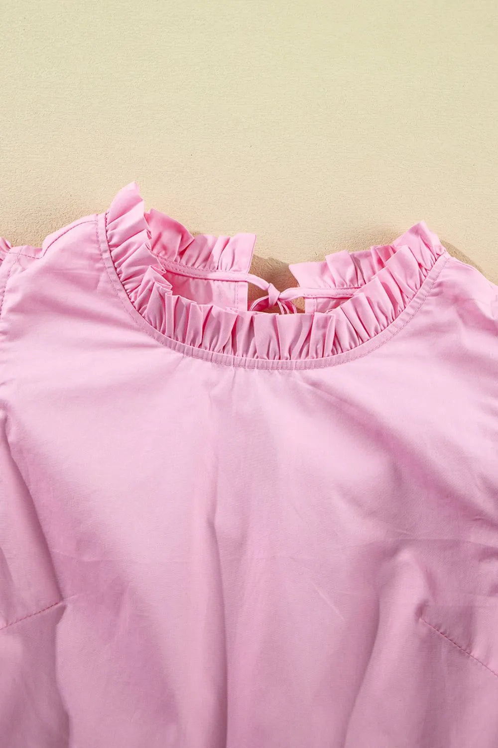 Ruffled Sleeve Frilled Collar Blouse OutfitFlow
