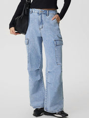 Outfit Flow - Mid-Rise Waist Jeans with Pockets