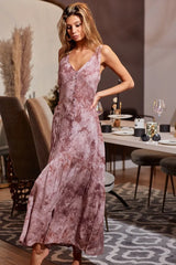 BiBi Tie-Dye Sleeveless V-Neck Dress OutfitFlow