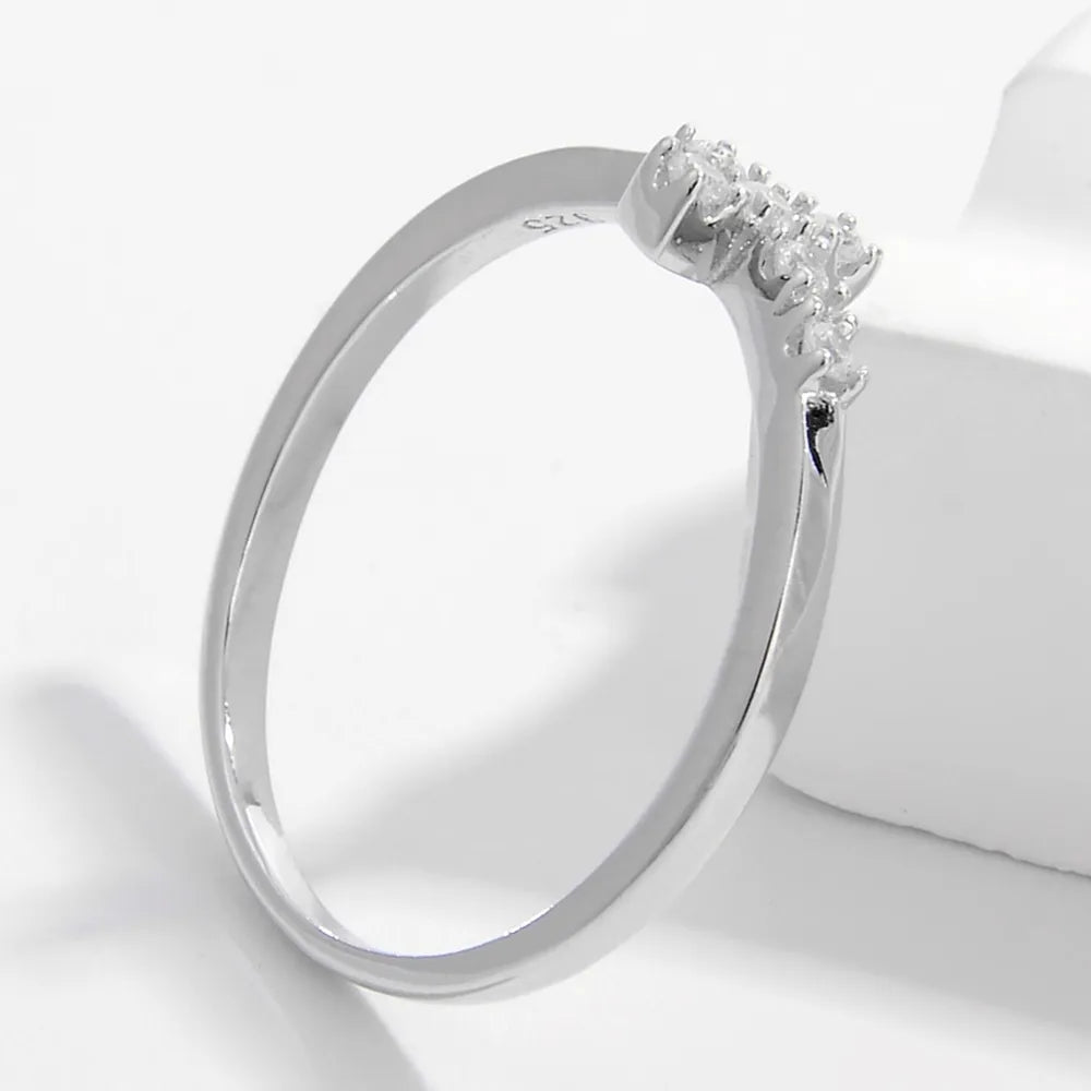 925 Sterling Silver Zircon Cross Ring OutfitFlow