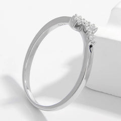 925 Sterling Silver Zircon Cross Ring OutfitFlow