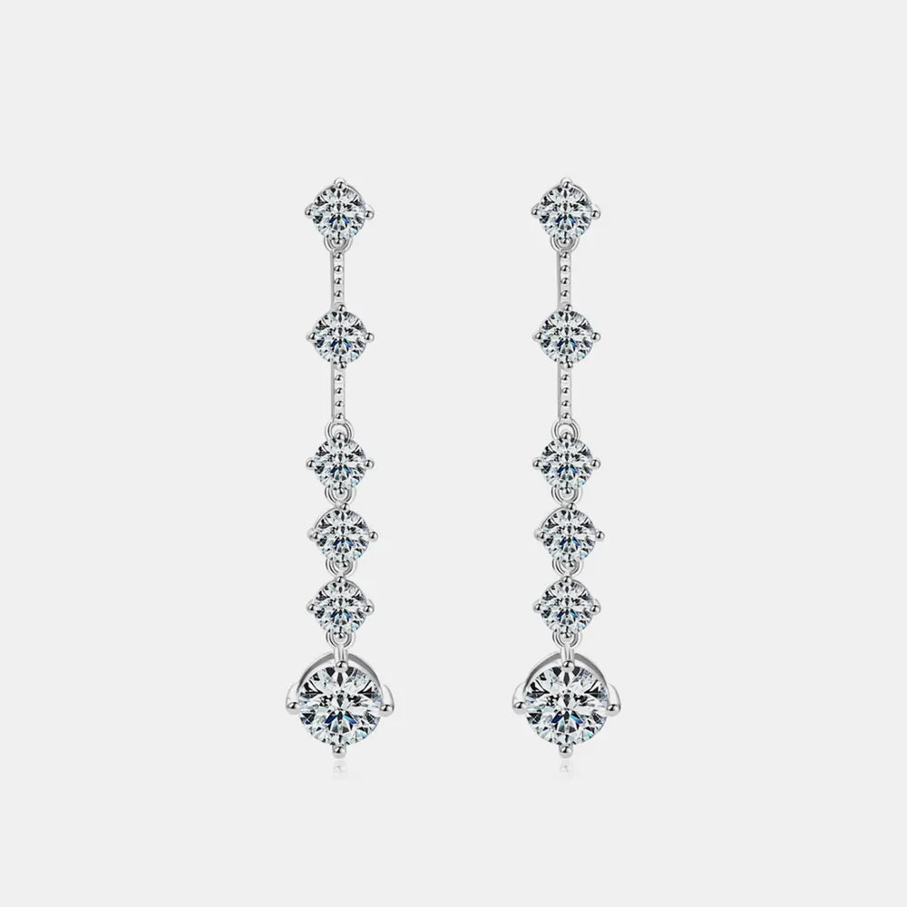 4 Carat Moissanite 925 Sterling Silver Earrings OutfitFlow