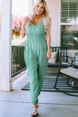 Outfit Flow - Spaghetti Strap V-Neck Jumpsuit with Pockets