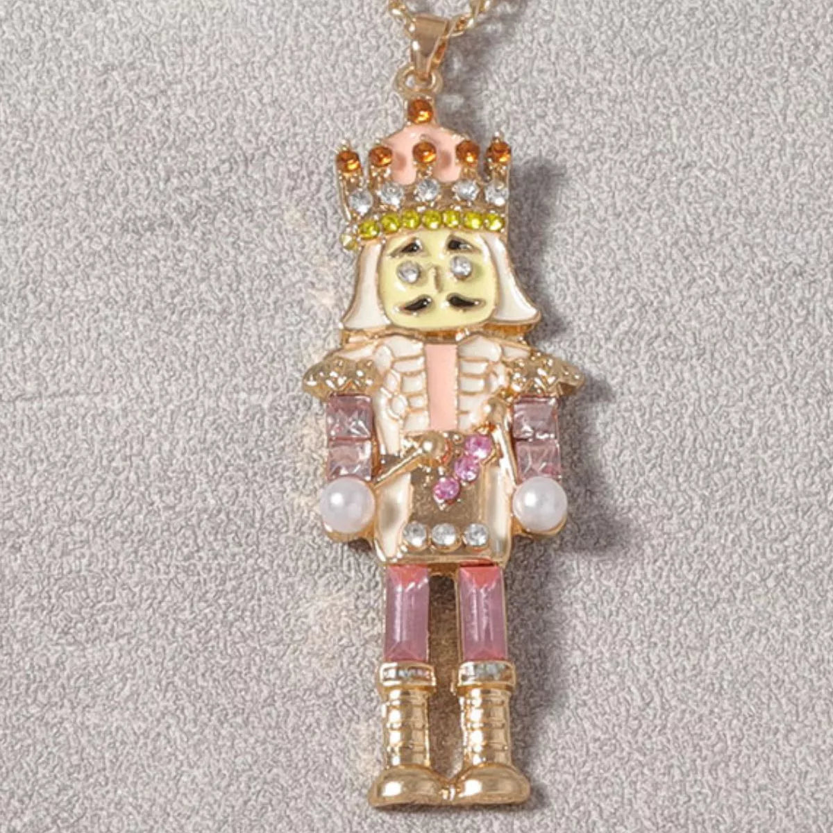 18K Gold-Plated Nutcracker Pendant Necklace OutfitFlow