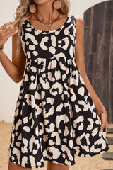 Leopard Print Sleeveless Summer Mini Dress OutfitFlow