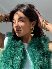 18K Gold-Plated Moon & Star Dangle Earrings OutfitFlow