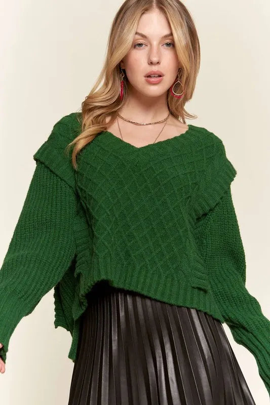ADORA Ruffle Detail Adorable Sweater OutfitFlow