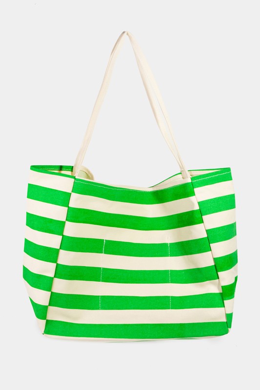 Outfit Flow - Fame Stripe Contrast Tote Bag