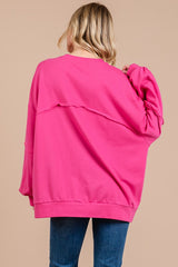 Ces Femme Exposed Seam Long Sleeve Sweatshirt OutfitFlow