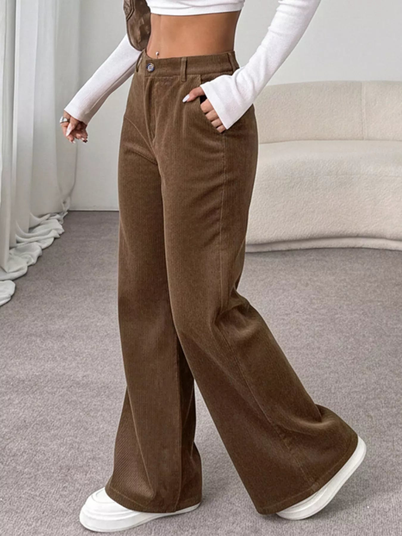 Wide Leg Casual Pants OutfitFlow