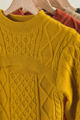 BiBi Cable-Knit Sweater with Cut Out Chest Detail OutfitFlow