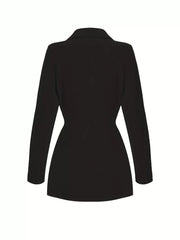 Slim-Fit Lapel Collar Blazer OutfitFlow