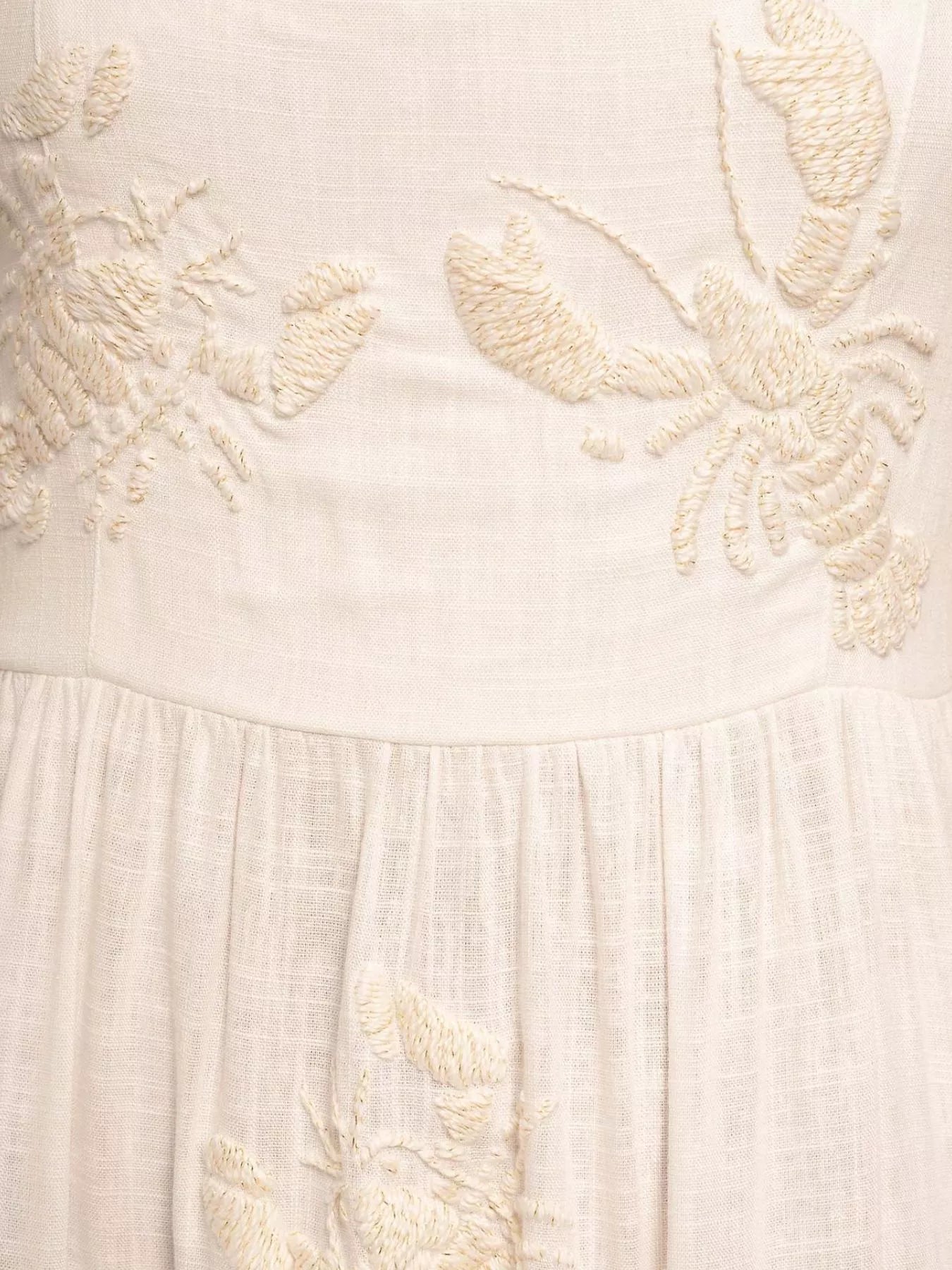 Embroidered Square Neck Tiered Maxi Cami Dress OutfitFlow