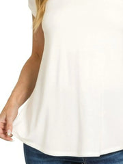 Zenana Flowy Round Hem Rayon Short Sleeve T-Shirt Trendsi