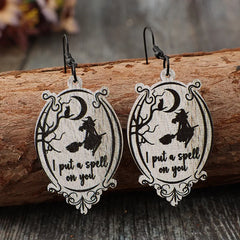Witch Wooden Dangle Earrings OutfitFlow