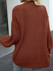 Oversized Chunky Knit Open Front Cardigan OutfitFlow