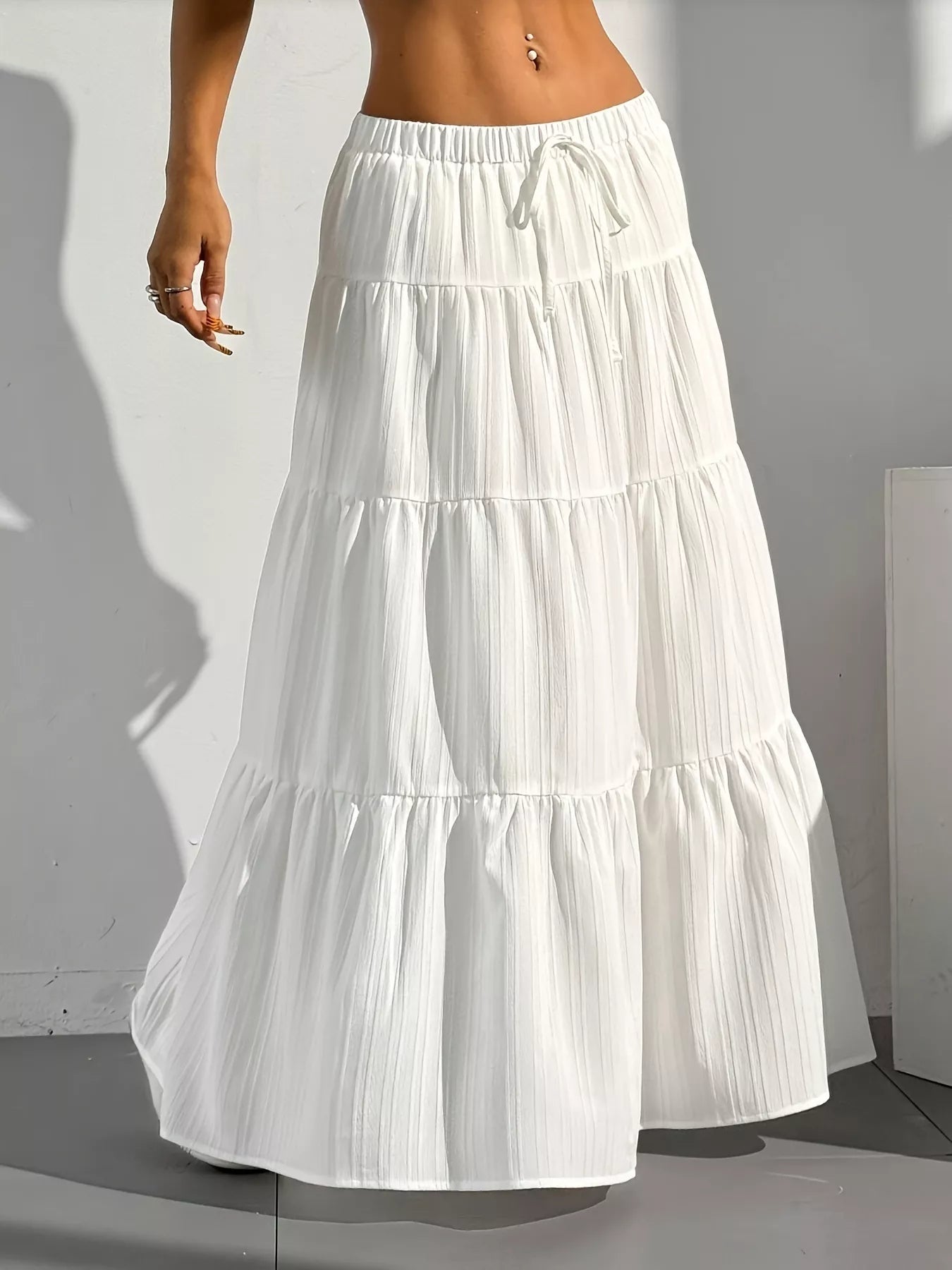 Flowy Tiered Maxi Skirt OutfitFlow