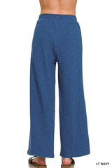 Zenana Cotton Slub Wide Leg Pants OutfitFlow